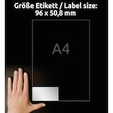 thumbnail of Avery Zweckform L6012-20 Typenschild-Etiketten, 96 x 50,8 mm, 20 Bogen/200 Etiketten, silber