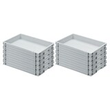 thumbnail of PROREGAL Eurobehälter mit geschlossenem Griff | HxBxT 7,5x40x60cm | 15 Liter | Grau | Eurobox, Transportbox, Transportbehälter, Stapelbehälter