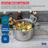 thumbnail of Faitout en inox 26 cm de 9,5 litres Elo Citrin