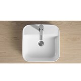 thumbnail of Vasque carrée à poser en céramique blanche 39 cm CLARA