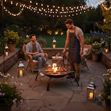 thumbnail of Relaxdays XL Feuerschale, Grill Rost, Schürhaken, Funkenschutz Deckel, Garten, Terrasse, Feuerstelle D 56,5 cm, schwarz