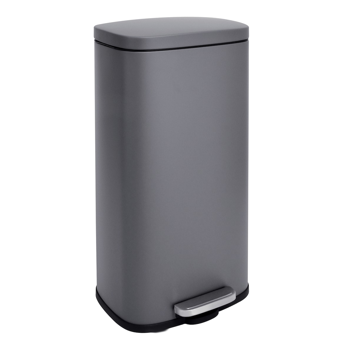 SVITA TQ30 Mülleimer grau 30L Treteimer Abfallbehälter Softclose Deckel