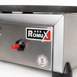 thumbnail of Romux® Crepera Profesional Doble a Gas de Sobremesa en acero inoxidable con 2 Placas de Hierro Fundido de 40 cm Ø | Crepera Industrial - 6000 W