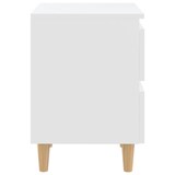 thumbnail of vidaXL Nachttisch mit Kiefernholz-Beinen Weiß 40x35x50 cm