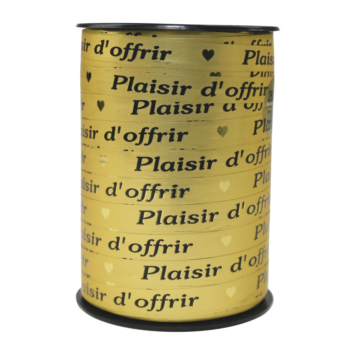 Clairefontaine Geschenkband 250mx10mm, Beschriftung Plaisir d'offrir - Gold 602175C