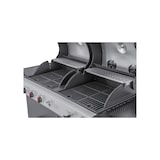 thumbnail of Tarrington House Barbacoa de gas y carbón de 3 quemadores + quemador lateral Carson, 42 x 96 cm, mesa lateral, ruedas, acero, negro