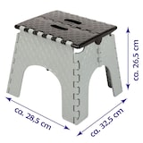 thumbnail of Klapphocker aus Kunststoff - belastbar bis 80kg - ( Größe: 32,5x28x26,5cm ) - Faltbarer Badhocker mit Tragegriff