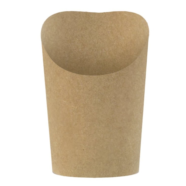 MONOUSO - Bicchiere di Cartone Kraft per Fritti e Wrap Ø8,1x11,5cm (55 Pezzi)