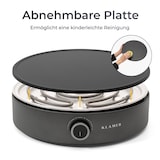 thumbnail of KLAMER Crepes Maker, Große Backfläche mit 33cm Ø, antihaftbeschichtete Platte, inkl. Teigverteiler und Wender aus Holz, Crepes Eisen für Crepes, Panc…