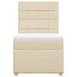 thumbnail of vidaXL Boxspringbett mit Matratze Creme 80x200 cm Stoff