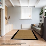 thumbnail of Tapete de poliéster WellHome 100x150cm em marrom e preto