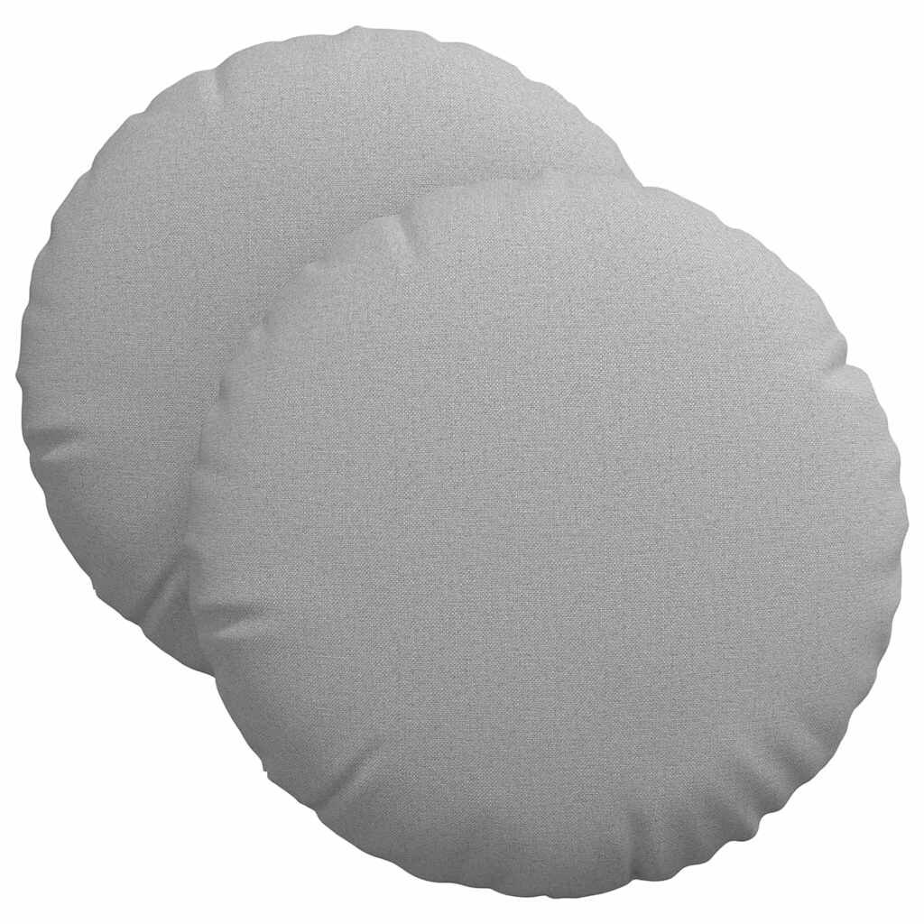 vidaXL Zitkussens 2 pcs Wolkengrijs Ø40 x 13 cm Stof