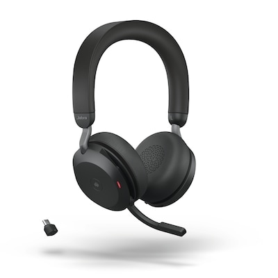 Jabra Evolve2 75 Cuffie Wireless Bluetooth Professionali Con Adattatore Usb-c