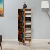 thumbnail of Dmora Scarpiera Dgrandin, Mobile portascarpe, Armadio da ingresso multiuso, Mobiletto per calzature, 50x38h135 cm, Quercia e Multicolore