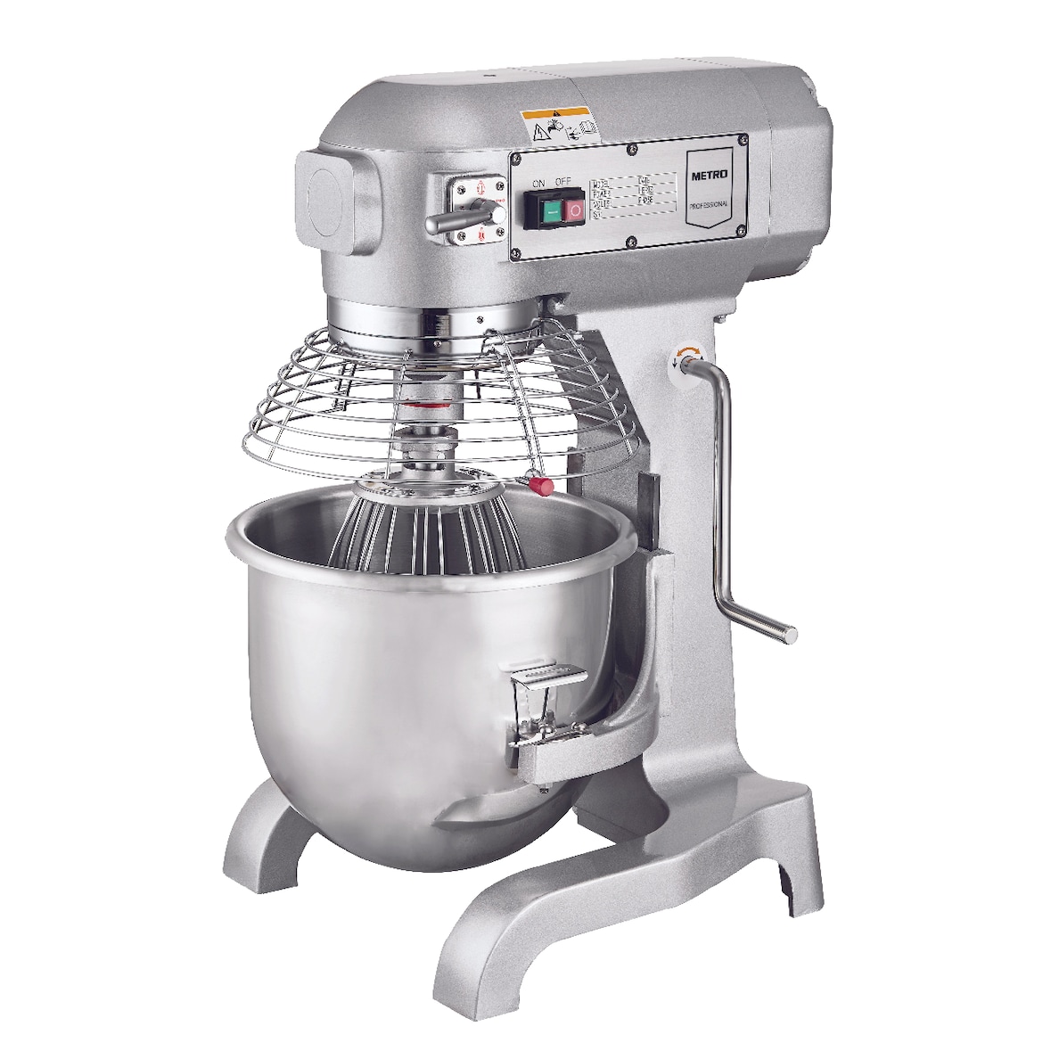 METRO Professional Robot da cucina GPM1020P, ghisa/acciaio inox/alluminio pressofuso, 56 x 52 x 76 cm, 20 L, 3 velocità impostabili, 1100 W, argento