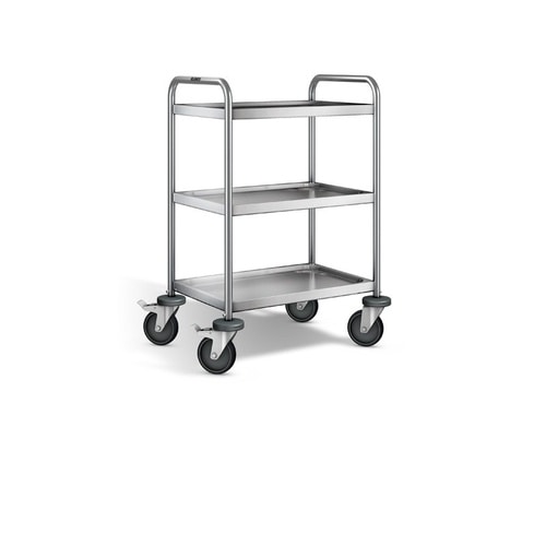 Blanco Servierwagen aus rostfreiem Edelstahl mit stahlverzinkten Rollen SW 6 X 4-3
