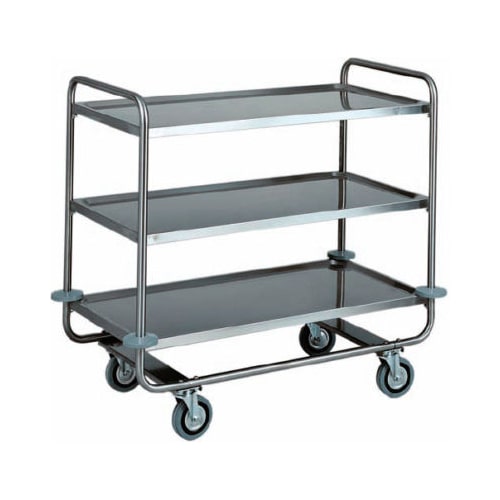 Carrello servizio 3 piani albergo inox 150 kg cm 110x60x100 RS0369