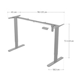 thumbnail of SVITA JIRI Schreibtisch-Gestell elektrisch für Tischplatte höhenverstellbare Tischbeine Memory-Funktion Metall Grau