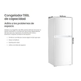 thumbnail of INFINITON Frigorfico Dos Puertas FG-198TD14WEA, 198 L, 143 cm, LED Interno, No Frost Total, E, Blanco