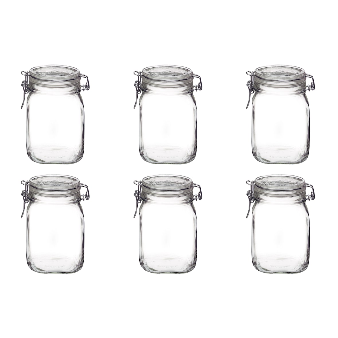 Rocco Bormioli Vorratsglas Fido Einmachglas 1 Liter 6 Stück