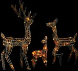 thumbnail of vidaXL LED-Rentier-Familie Weihnachtsdeko Acryl 300 LED Bunt
