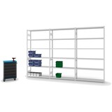thumbnail of PROREGAL Fachbodenregal Stecksystem | Grundregal | HxBxT 250x130x30cm | 6 Ebenen | Fachlast 300 kg | Beidseitig nutzbar | Lichtgrau