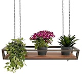 thumbnail of FLOWERS estante suspendido Techo 115 cm MARRON con cadenas para flores jardín vertical portabotellas vidrio bar cocina de Yelloo