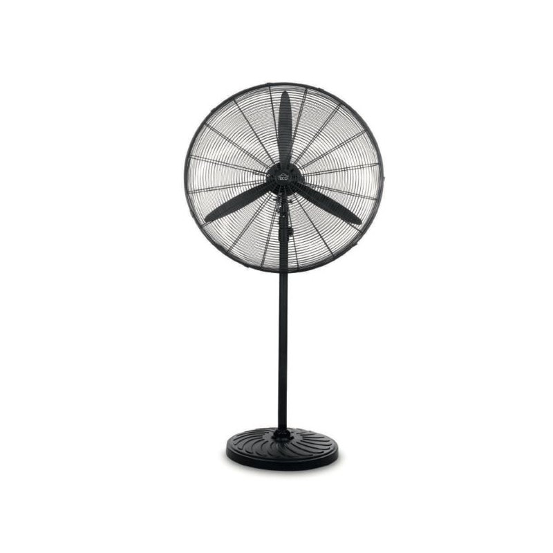 Ventilatore A Piantana In Metallo Verniciato Nero Con 3 Velocità E Oscillazione Laterale Alto 160 Cm