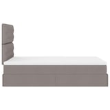 thumbnail of vidaXL Ottoman-Bett mit Matratze & LEDs Taupe 120x190 cm Stoff