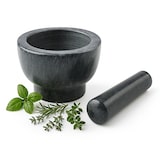 thumbnail of Vijzel met Stamper - Graniet - Ø 13 x 9 cm - Grijs - Mortier en Stamper Gepolijst