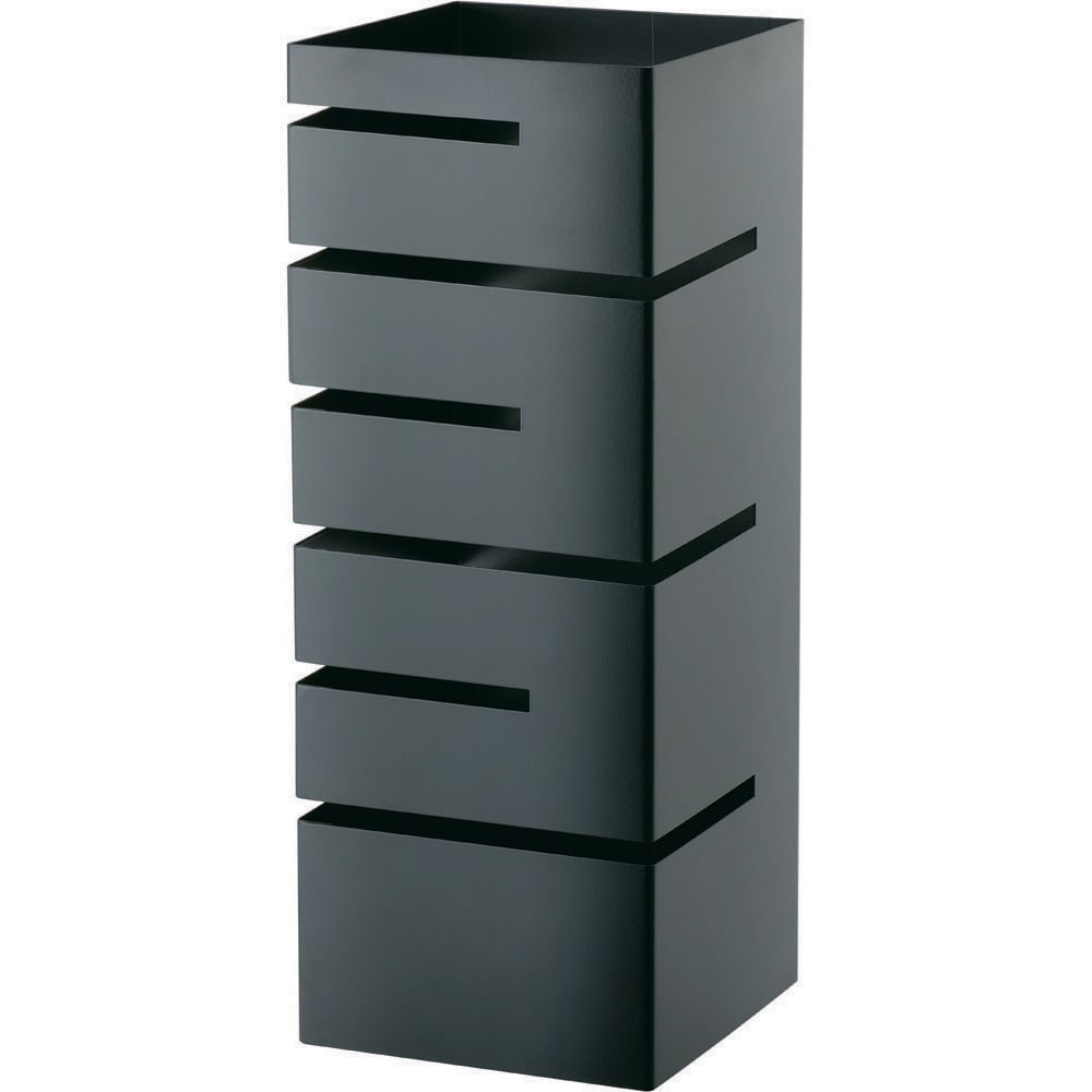 Stalgast Edelstahl Buffet-Ständer niedrig, Einschübe winklig, 150x150x355 mm (BxTxH), schwarz