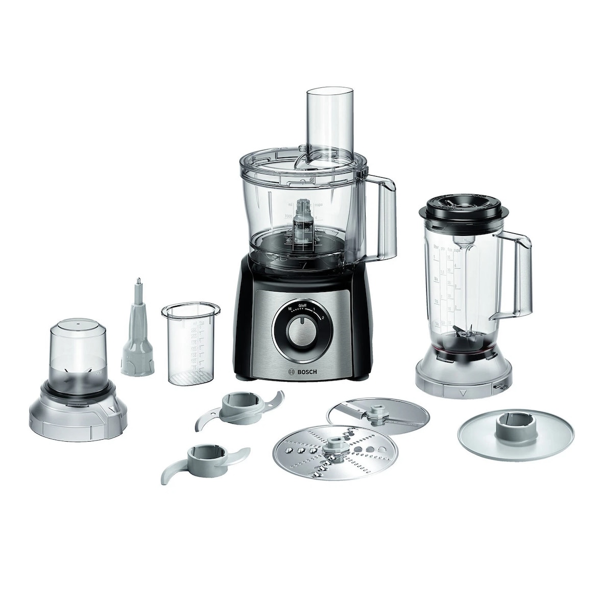 Bosch MCM3PM386 Robot da Cucina Multifunzione 2,3 L 900W Nero/Trasparente