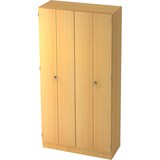 thumbnail of bümö office Aktenschrank mit Falttüren, Büroschrank 100cm breit in Buche - Ordnerschrank 5OH groß, Falttürenschrank für Akten, Ordner & Co. - Büro