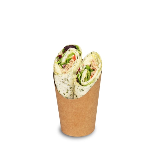 1000 Snackbecher für Wraps Tortillas Tacos Pommes to go braun Papier/PE 80x120mm 150ml