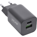 thumbnail of InLine® Power Delivery + Quick Charge USB Netzteil, 33W, USB-A + USB-C, schwarz