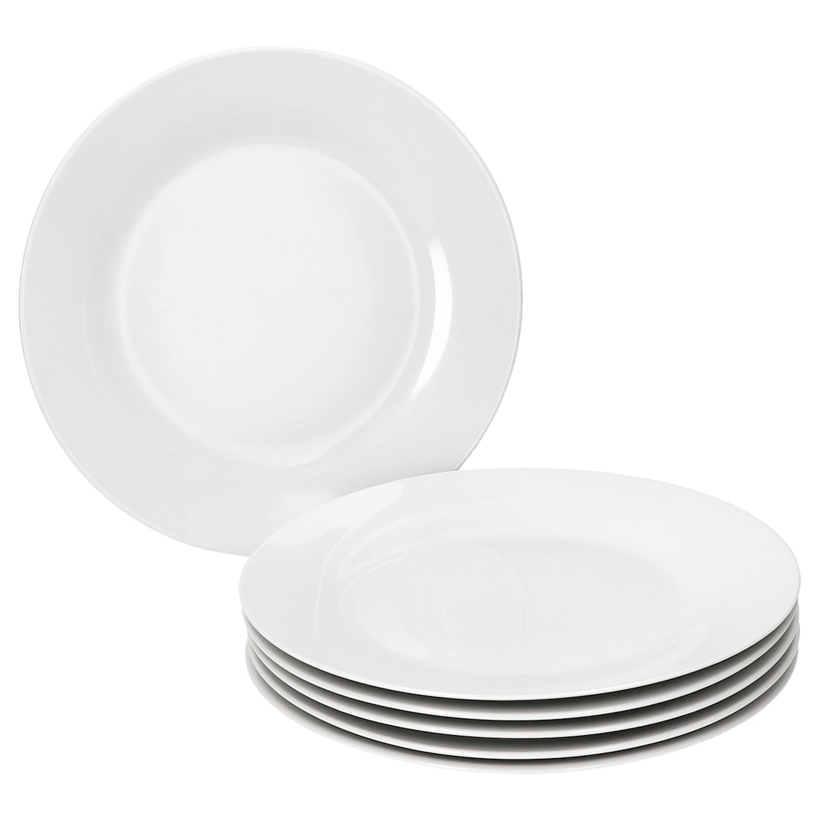 6er Set TOMMY Kuchenteller weiß Porzellan 20 cm