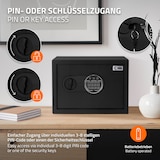 thumbnail of ECD Germany Tresor 16L 35x25x25 cm | Stahl, Elektronischer Safe mit PIN-Code & Licht