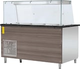 thumbnail of Saladette / Salattheke - 1,88 x 0,82 x 1,40 m - schwarzer Granit - mit 3 Türen - eckigem Glasaufsatz - IDEAL Plus Glasaufsatz 50 cm