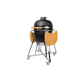 thumbnail of Tarrington House Kamado-Holzkohlegrill Classic Naggado, Edelstahl / Keramik, Ø 54 x 120 cm, klappbare Seitenablagen, Thermometer, fahrbar, schwarz