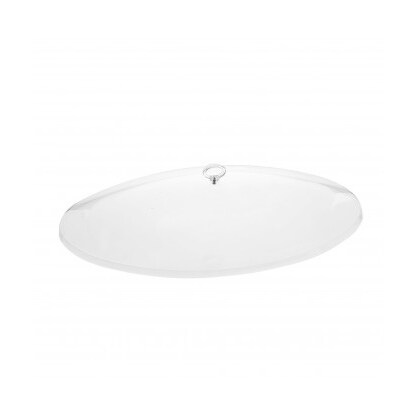 Tampa oval de acrílico 50x35cm com puxador para uma pegada firme