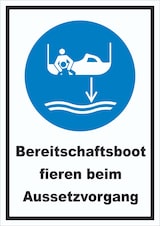 thumbnail of Bereitschaftsboot fieren beim Aussetzvorgang Schild A0 (841x1189mm)