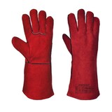 thumbnail of Portwest - Gants de soudeur en cuir croute de bovin rouge #E84C3D Taille 10