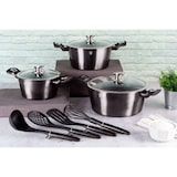 thumbnail of Berlinger Haus Trem de Cozinha Indução de 10 Peças em Alumínio Antiaderente 3 Panelas, 3 Tampas, 4 Utensílios de Cozinha Cinza BH-6919