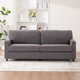 thumbnail of Zweisitzer Chenille-Sofa 203x77x86 cm mit USB-C, LED-Ambiente und Getränkehaltern – Elegantes Design in Hellgrau