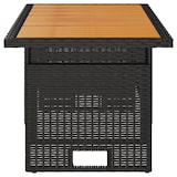 thumbnail of vidaXL Gartentisch Schwarz 100x50x43/63 cm Akazienholz & Poly Rattan