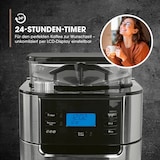 thumbnail of Barista Kaffeemaschine mit Mahlwerk inkl. Glaskanne - 12 Tassen für Bohnen & Pulver - 1.5l Kaffeekanne - 900W Edelstahl/Schwarz