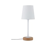 thumbnail of Paulmann Neordic Tischleuchte Stellan E27   max. 20W Weiß Holz Stoff Metall Holz 79636