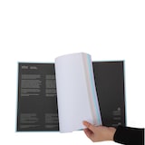 thumbnail of Cuaderno A4+ tapa extradura 120H 80G cuadrícula 5x5 microperforado 5 bandas color Navigator Azul soft