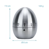 thumbnail of Intirilife Eieruhr in SILBER - 6 x 7.5 cm - Rostfreier Edelstahl Küchentimer in elegantem Eierform Design