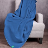 thumbnail of Benetton - Coperta 140x190 cm 200 g/mq 100% cotone blu